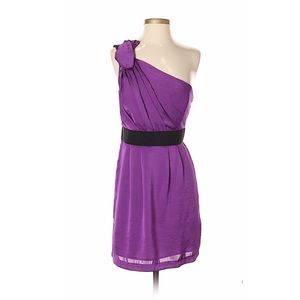 BCBG Generation Purple Satin Cocktail Dress